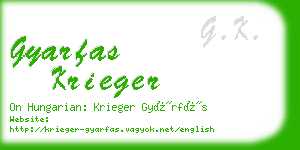 gyarfas krieger business card
